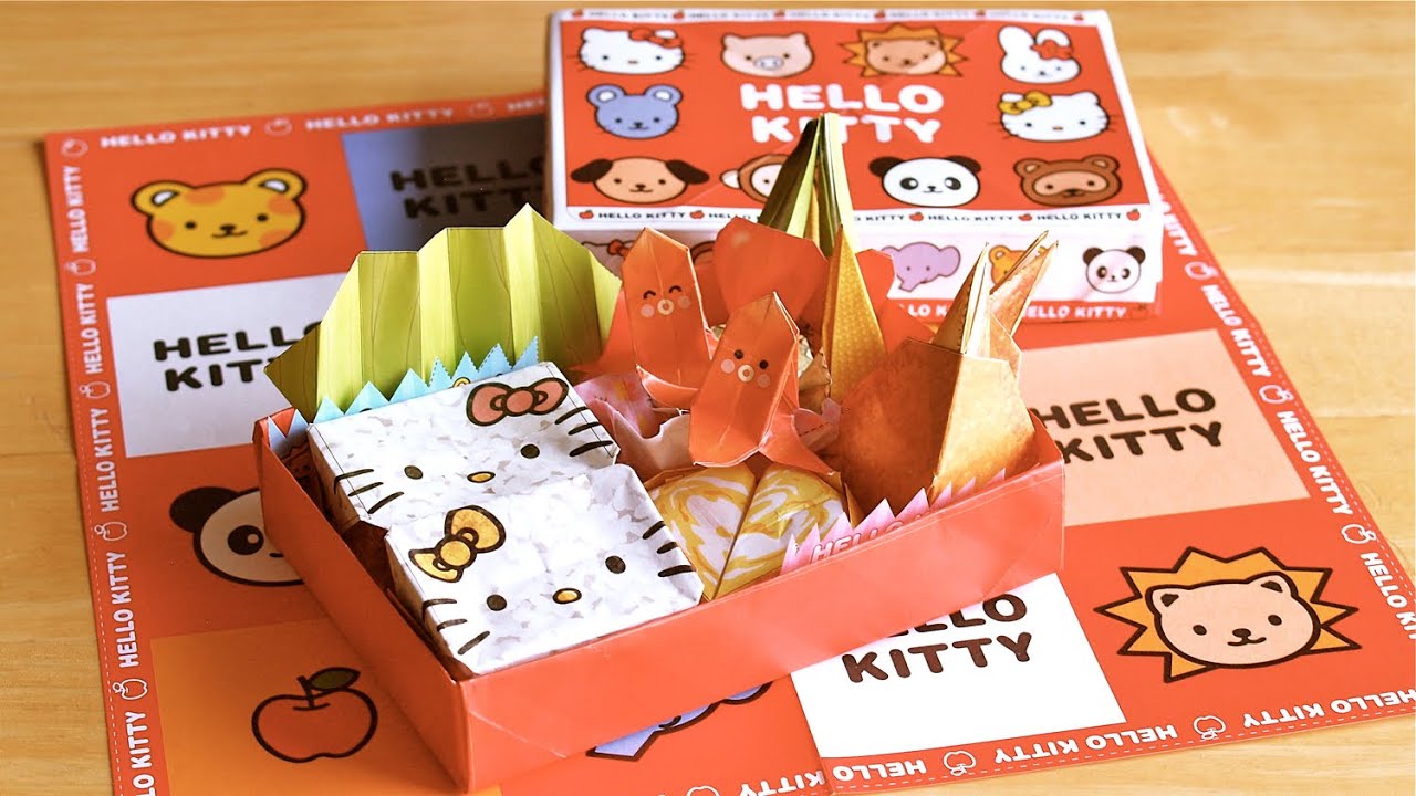 Sanrio Hello Kitty Bear & Ribbon Lunch Bento Box w/ Chopsticks #6416 S-3543 