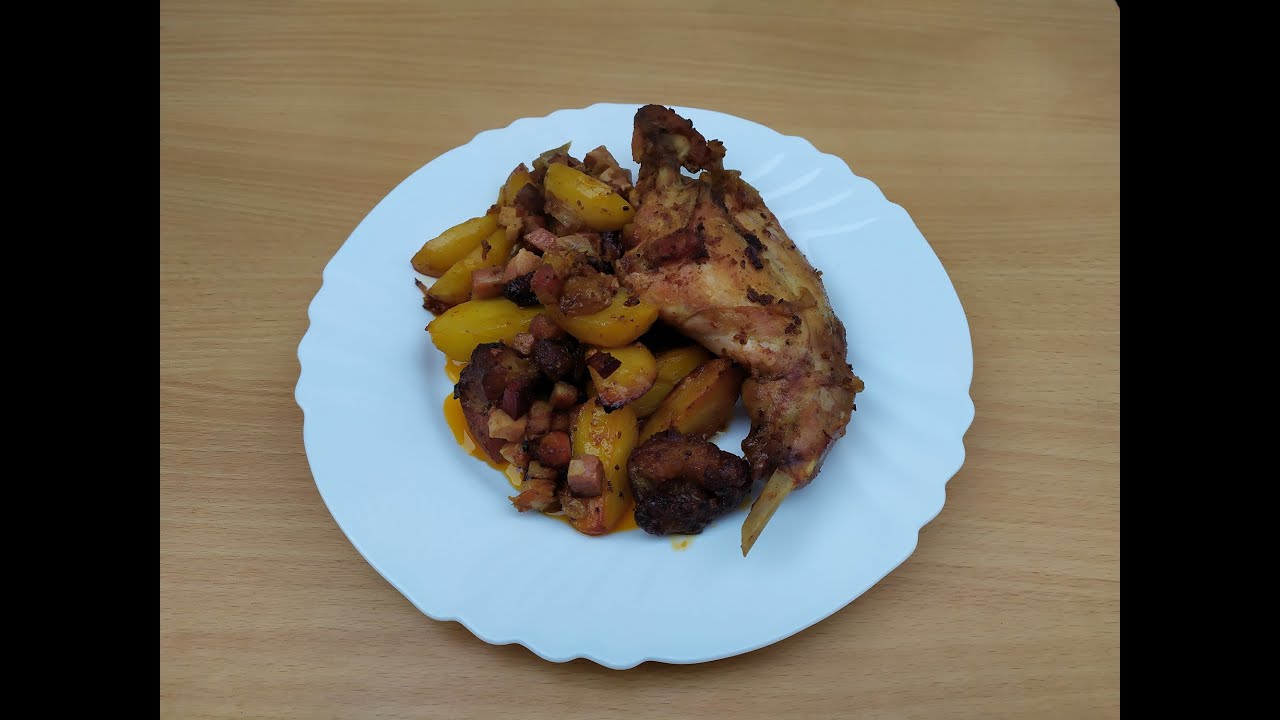 králík s bůčkem na česneku