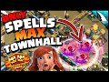 Used ONLY SPELLS to DESTORY MAX TOWN HALL!! NEVER SEEN BEFORE!!