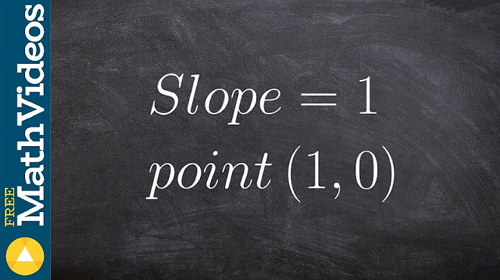 How to find equation of a line with one point and slope