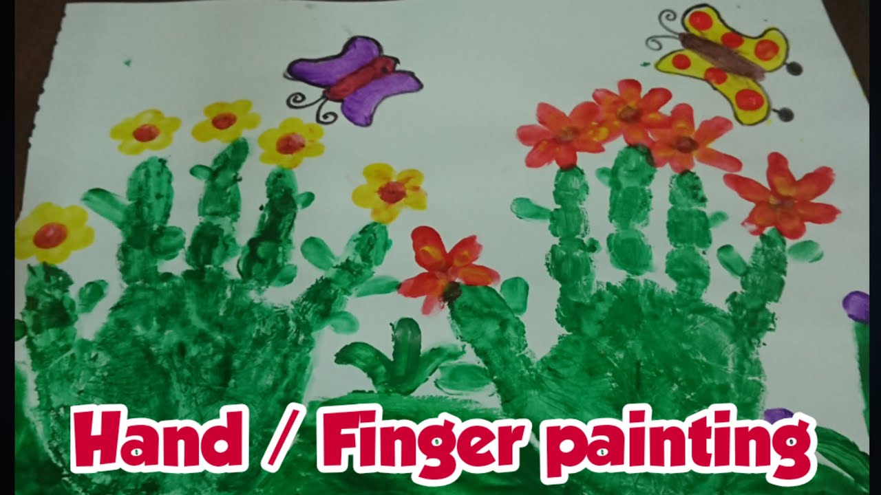 How to make Beautiful Hand/finger Painting - YouTube