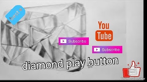how to draw the YouTube diamond play button step by step(10,000,000 subs!)