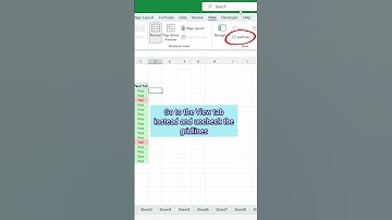 How to show or hide gridlines in Excel #excel #tutorial #spreadsheets #microsoft