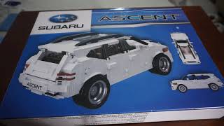 Subaru Ascent lego knock off unboxing with progress