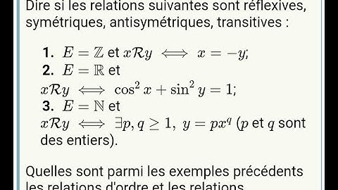TD2 : Exercice corrigé sur les relations