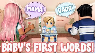 MY BABY SAID HIS FIRST WORDS! 👶 | Bloxburg Family Roleplay | Roblox