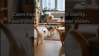 Calm Hearts Move with Clarity #CalmHeart #SoftVision #AestheticCats