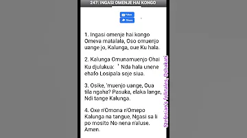 Anglican Hymn Ngaashi Omenye Hai Kongo Omeva Matalala 