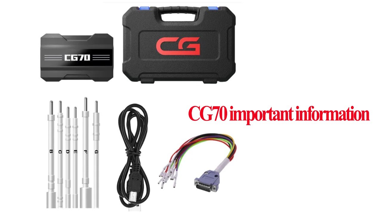 CG70 importan information