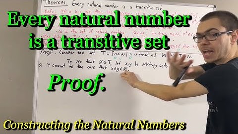 Prove that every natural number is a transitive set (ILIEKMATHPHYSICS)