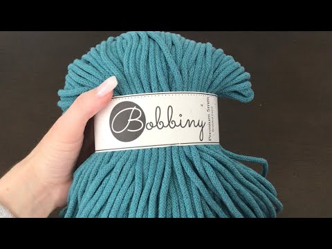 Bobbiny yarn, Teal, Premium 5mm, Braided Cord 