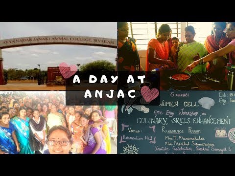 OUR COLLEGE VISIT VLOG/ONE DAY WORKSHOP AT ANJAC/Sivakasi Samayal/Video-643