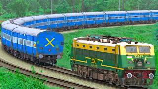 WAP4 SHUNT ICF BLUE TRAIN | BUMPY RAILROAD | RAILWORKS | INDIAN TRAIN SIMULATOR GAMEPLAY screenshot 1