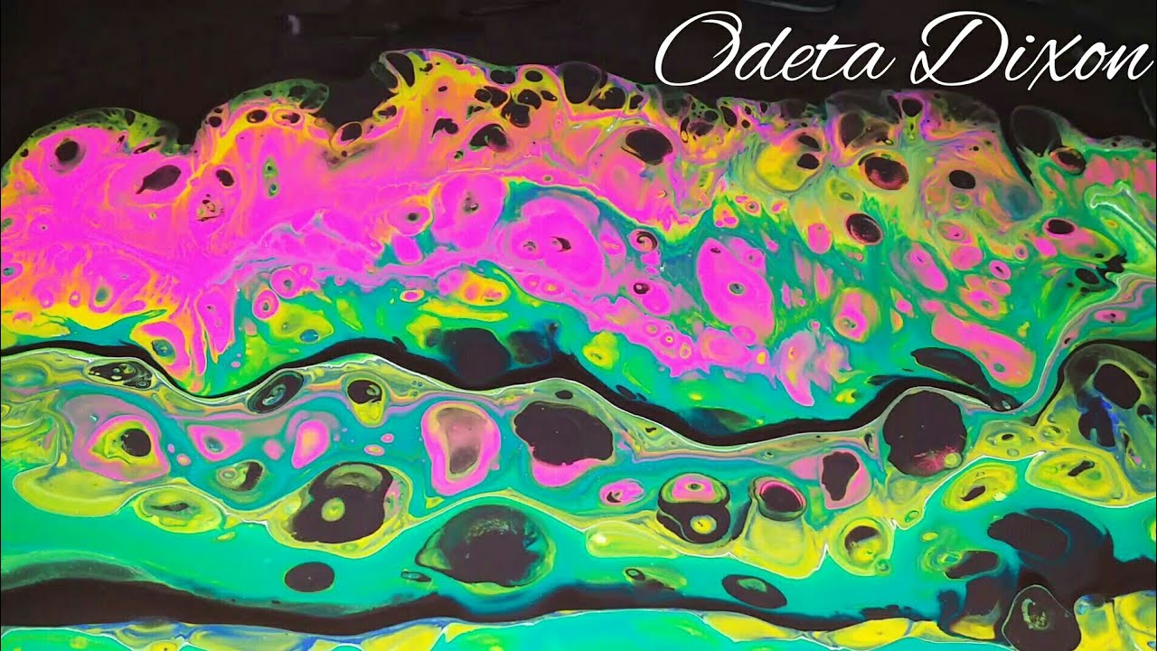 E19 Acrylic Pouring: Black Negative Space - YouTube