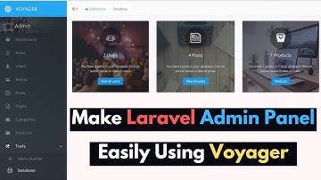How to Make Admin Panel Easily in Laravel Using Voyager | Voyager Admin Panel