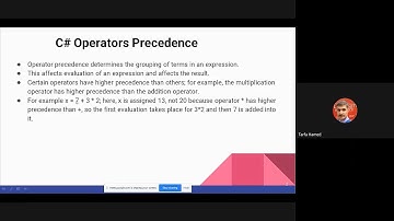 Lecture 8 C# Operators precedence afternoon