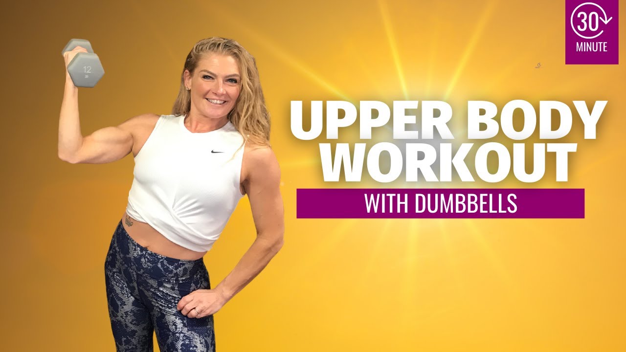 30 Minute Intense UPPER BODY workout with Dumbbells! YouTube