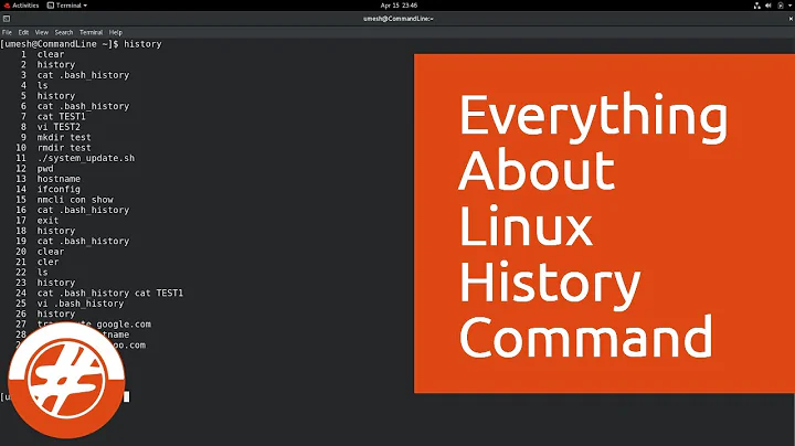 011 - How To Use The History Command In Linux