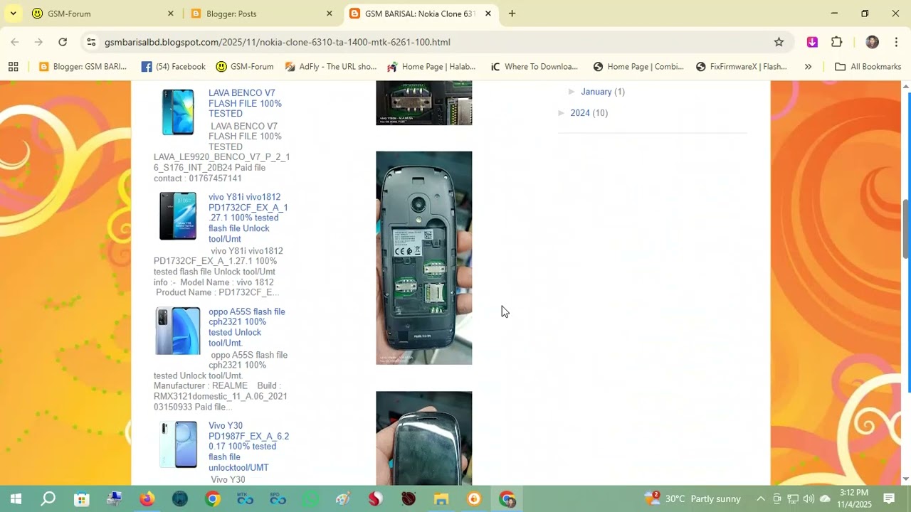 Nokia Clone 6310 TA-1400 flash file 100% tested