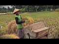 Homemade Tech: Building a Simple Rice Thresher #RuralAgriculture #TraditionalFarming