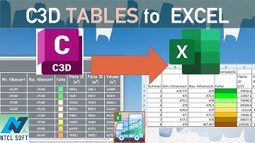 AUTODESK® Civil 3D® Tables to Excel