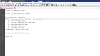 Basics of Android App Development - Tutorial 1 - contents