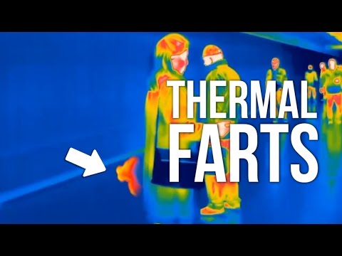 People farting on thermal camera in public!