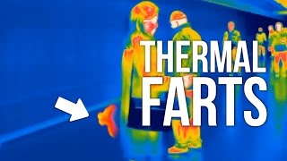 People farting on thermal camera in public!