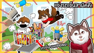 หมาสติแตกแข่งซิ่งรถเข็น Shopping สามัคคี! 🐾