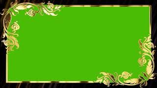 Gold Frame Wedding Green Screen Video Effect HD