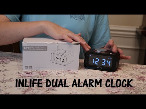🌞INLIFE Dual Alarm Clock FM Radio USB Charging, 💥Thermometer, Dimmer Product Review 👈