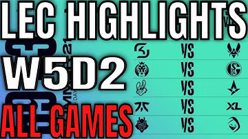 LEC Highlights ALL GAMES W5D2 Summer 2021