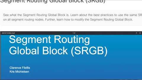Segment Routing Global Block (SRGB)