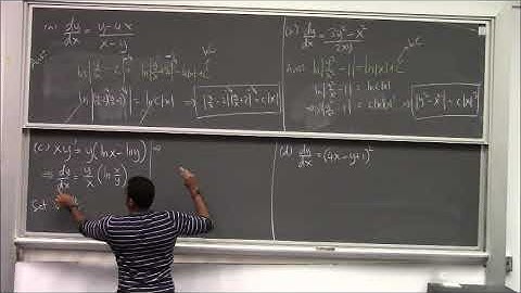 Math 391 Lecture 4 - Solving mixture problems with ODEs; Homogeneous 1st order equations conclusion