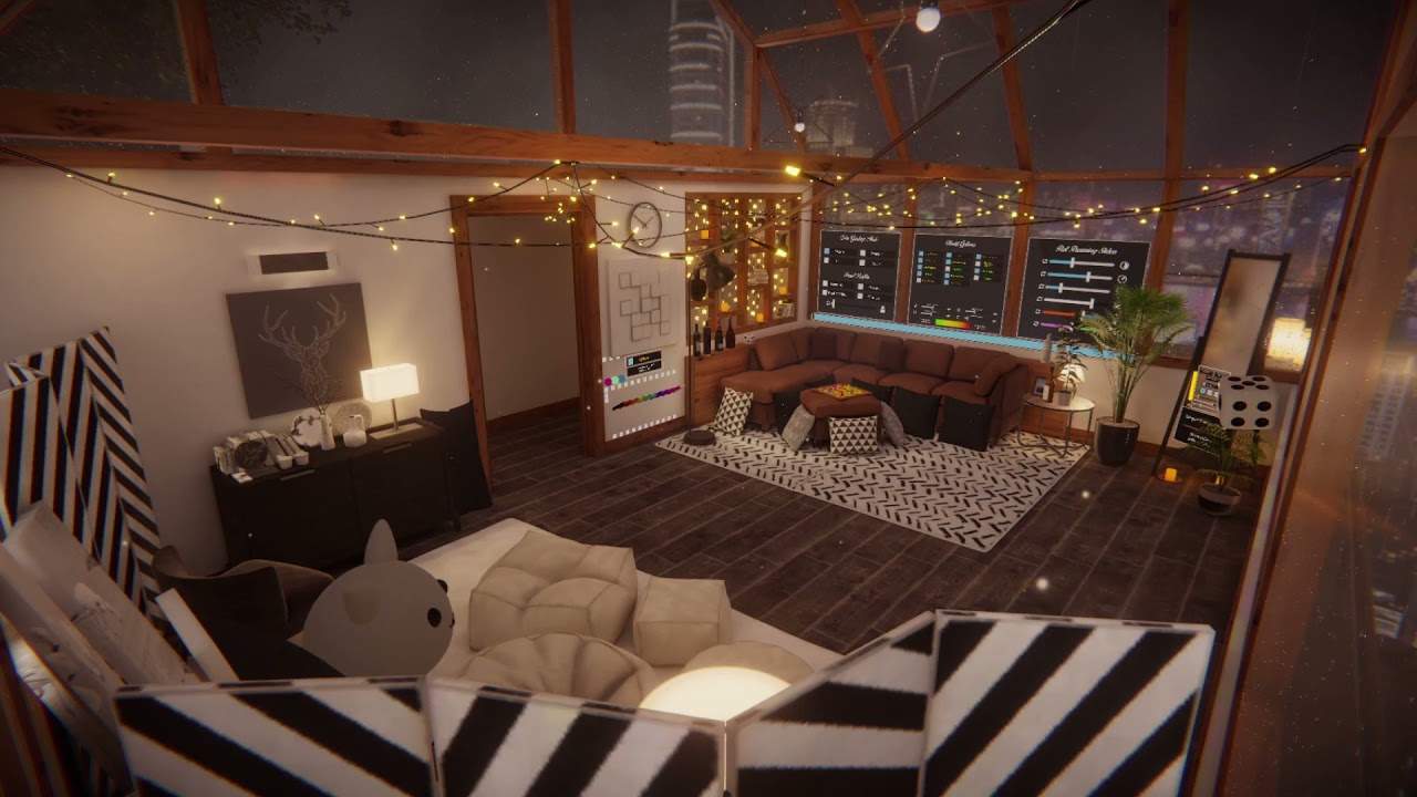 [VRChat Ambience] Midnight Rooftop - YouTube