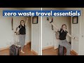 ZERO WASTE TRAVEL ESSENTIALS + minimalist packing only a carry on for 2 weeks!