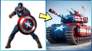 AVENGERS AS TANK VENGERS 🔥 ALL CHARACTERS ( MARVEL & DC ) 2024