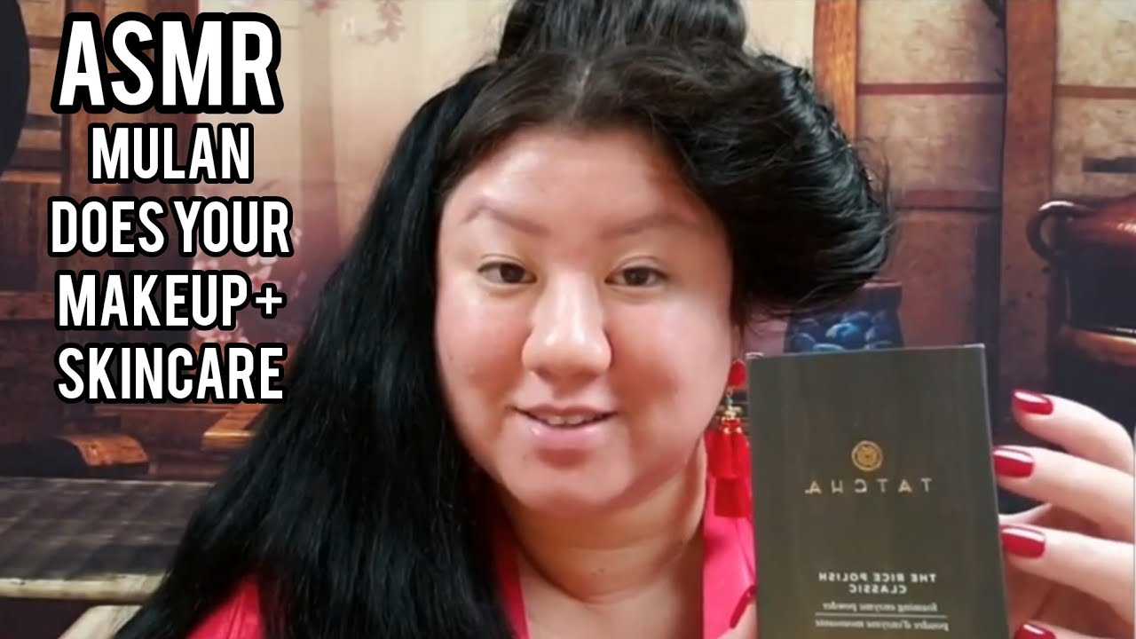 ASMR Disney's Mulan Does Your Makeup + Skincare Roleplay 💦💄