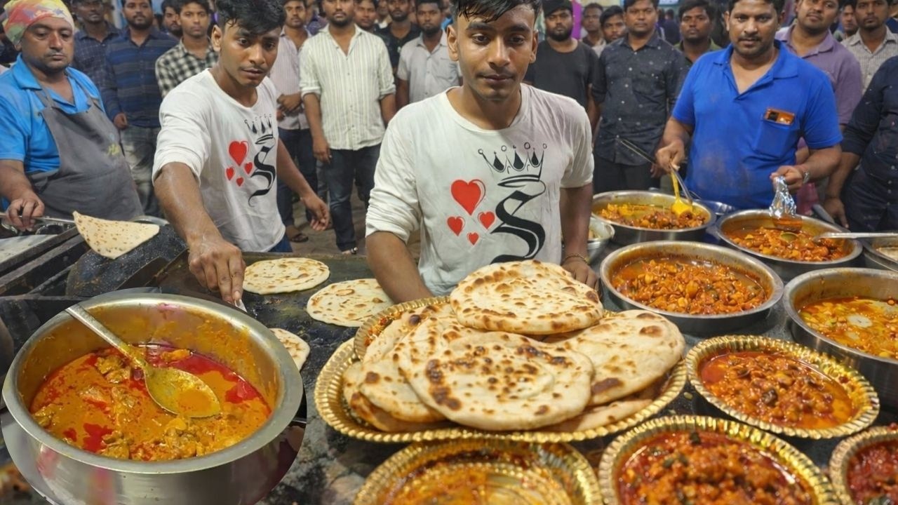 Crazy Indian Man Preparing Lachha Paratha in Digha | Indian Street Food