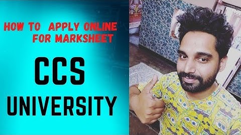 CCS University Meerut How to apply online for Marksheet.. नई मार्कशीट के लिए ऑनलाइन कैसे फॉर्म भरे।