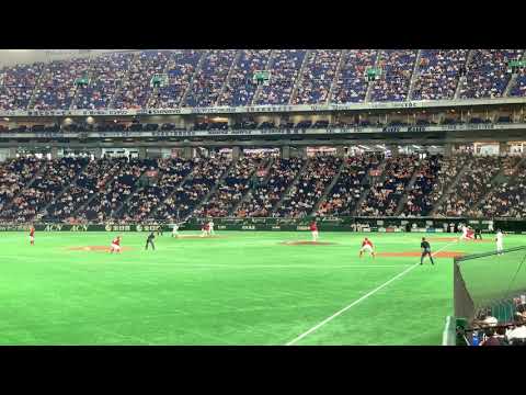 2021/4/24(土)巨人vs広島坂本キャプテン先制2ランホームラン🧡⚾️