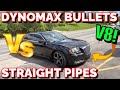 Chrysler 300 5.7L HEMI V8 DYNOMAX RACE BULLETS Vs STRAIGHT PIPES!