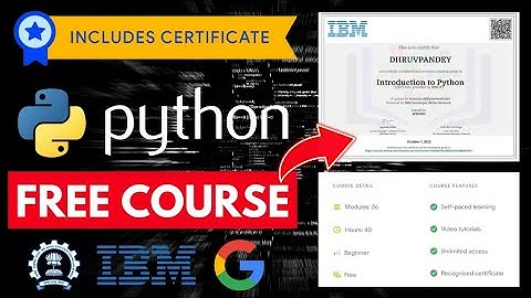 FREE Python Courses with Certificate | Learn Python for Free in 2025