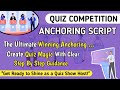 Quiz competition anchoring script  how to host quiz competition  how to do anchoring for quizshow