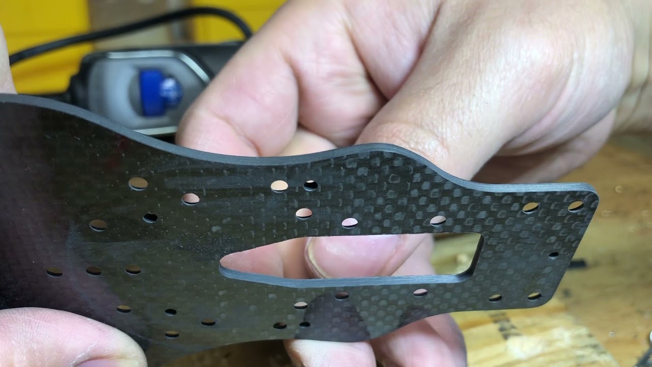 RCM Milling Carbon Fiber Chassis for Yokomo BD10 with Dremel 4000 and
