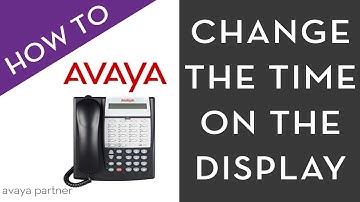 Avaya Partner programming:Changing the Time
