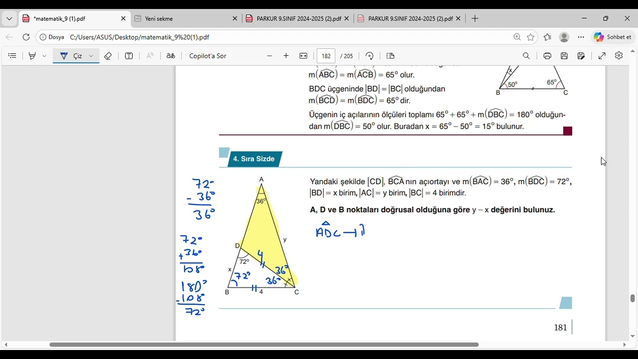 spor lisesi öğrencilerim için meb ders kitabı örnek soru çözümleri