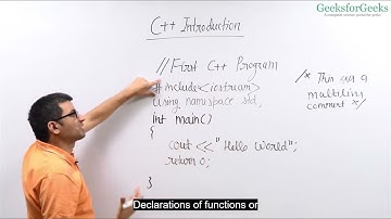 C++  first  program (hello world) by Sandeep Jain  Sir