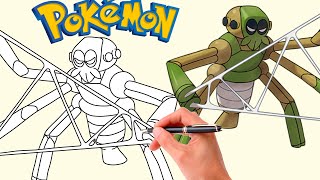 Wie zeichnet man SPINSIDIAS (Spidops) Pokémon #0918 | Generation 9