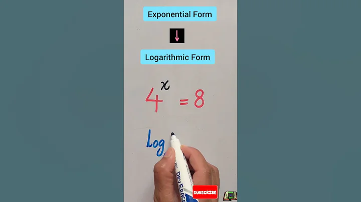Exponential Form into Logarithmic Form #shorts #ytshorts